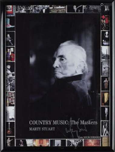 Johnny Cash 'The Masters' Poster Signed by Marty Stuart