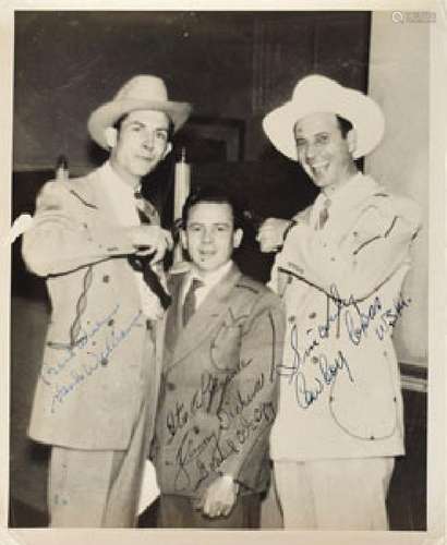 Hank Williams, Cowboy Copas, and Jimmy Dickens Signed