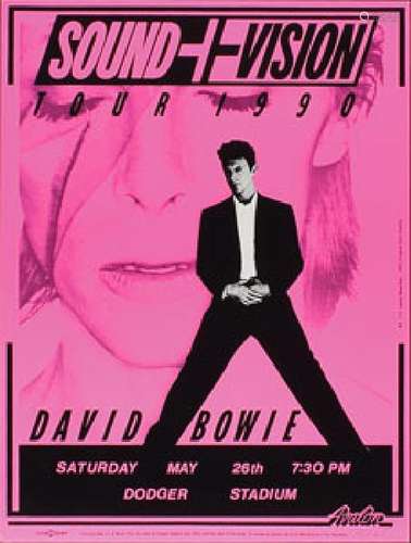 David Bowie 1990 Dodger Stadium Poster