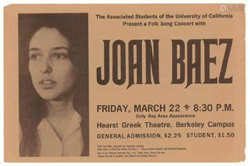 Joan Baez Berkeley Campus Handbill