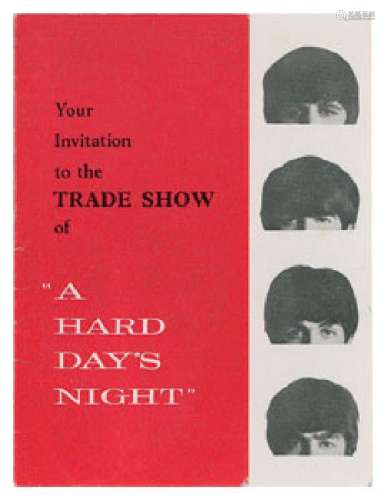 Beatles A Hard Day's Night Trade Show Invitation