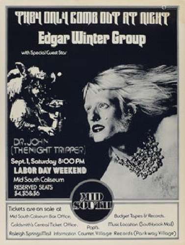 Edgar Winter Group 1973 Memphis Poster