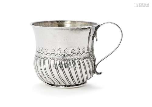 A Queen Anne silver child's mug by Matthew Pickering