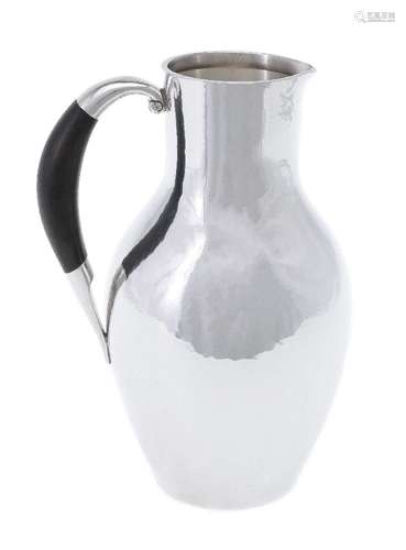 ϒ Georg Jensen, a Danish silver water jug or pitcher