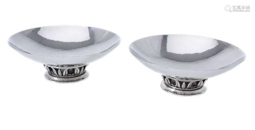 Georg Jensen, a pair of Danish silver bowls