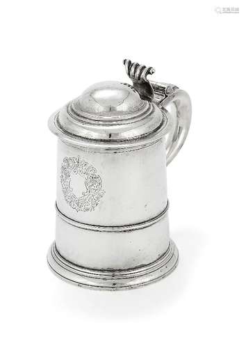 A George I silver straight-tapered tankard by Thomas Tearle