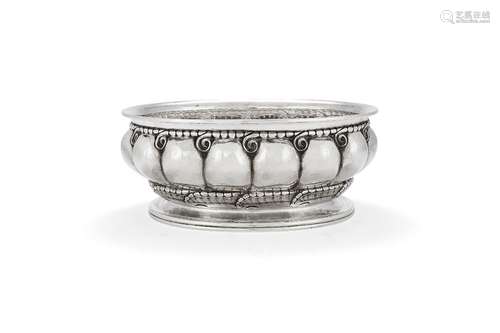 Georg Jensen, a Danish silver Melon centrepiece bowl