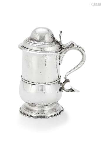 A George III English provincial silver baluster tankard by John Langlands II