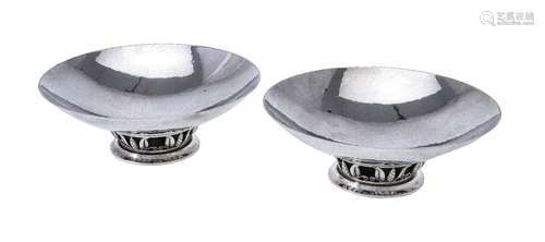 Georg Jensen, a pair of Danish silver bowls