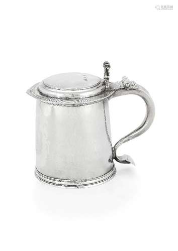 A Charles II silver straight tapered tankard probably by Peter Monger