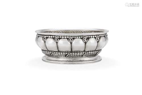 Georg Jensen, a Danish silver Melon centrepiece bowl