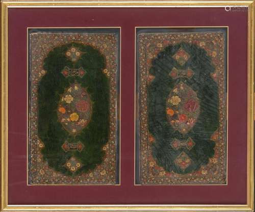 Deux couvertures de Coran du XIXe ou du début du XXe 30x17.3 cm Référence: [...]