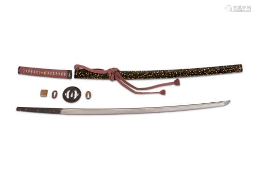 Katana, nagasa 70,8 cm. Unsigned, probably Mihara school 15th century. 4 mekugi-ana. Blade mounted.