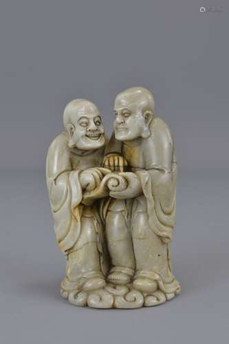 An 18/19th century Chinese celadon jade carving of