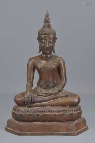 A Thai 19th century seated Buddha. 40cm (H)