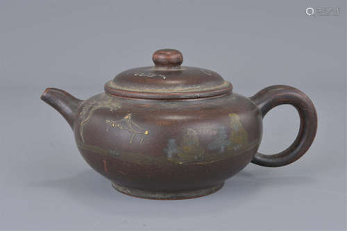 A Chinese Xiying teapot. 16 cm.