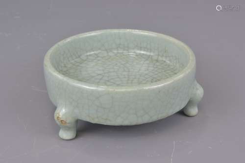 A Chinese 20th century celadon tripod porcelain ce