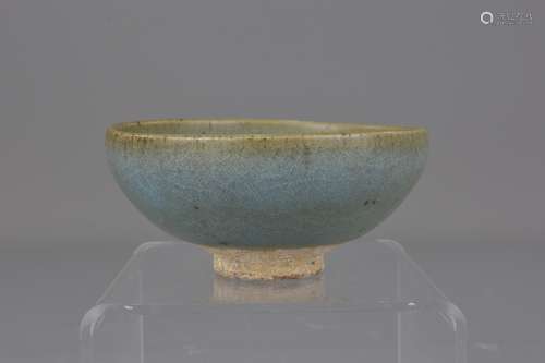 A small Chinese Yuan dynasty Jun ware bowl with pu