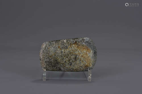 A Chinese Neolithic stone axe head. 8x13cm