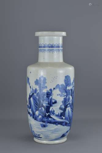 A Chinese 19th century vblue and white porcelain v