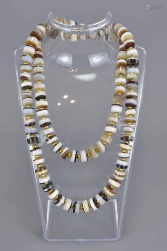 A banded agate necklace.