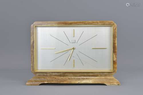 An English mid 20th century Dunhill marble clock