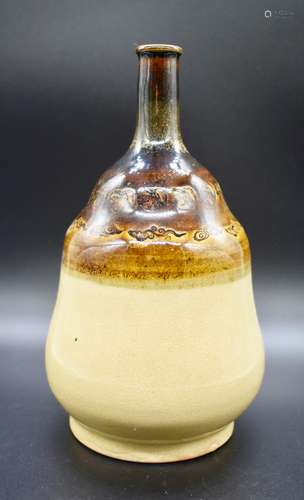 An interesting Japanese bottle neck vase- 19th century