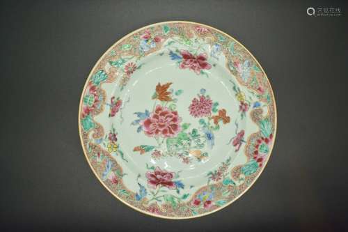 A fine pair Chinese Qianlong Emperor Period famille rose dishes- 18th century