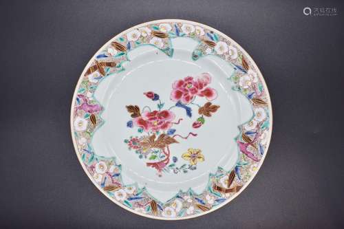 A set of four Chinese Qianlong period famille rose dishes- 18th century