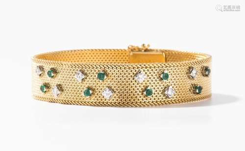 Smaragd-Diamant-Bracelet