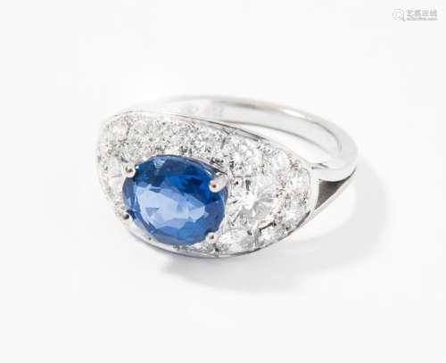 Saphir-Brillant-Ring