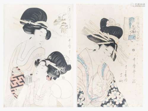 Lot 2 Blätter von Utamaro (17531806)
