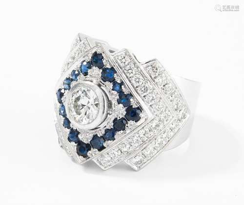 Brillant-Saphir-Ring