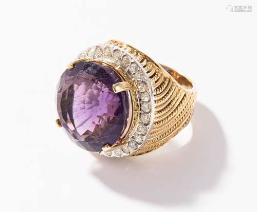 Amethyst-Brillant-Ring