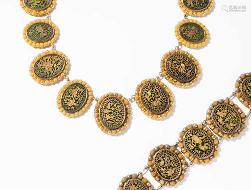 Gold-Glas-Parure