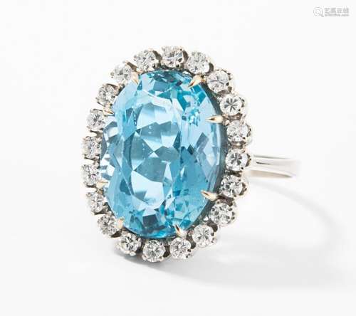 Aquamarin-Brillant-Ring