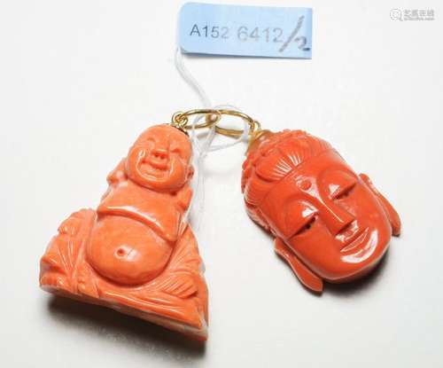 Lot: 2 Buddha-Anhänger