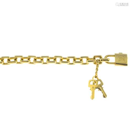 LOUIS VUITTON - an 18ct gold bracelet.