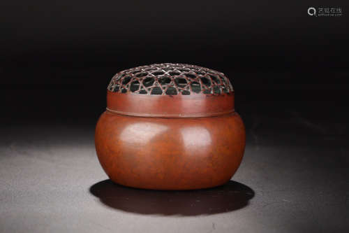 17-19TH CENTURY, A BRONZE HANDWARMER, QING DYNASTY