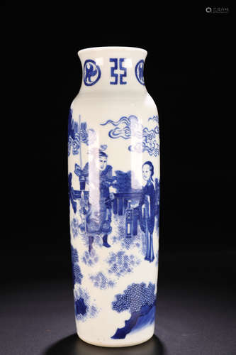 17-19TH CENTURY, A STORY DESIGN PORCELAIN VASE, QING DYNASTY