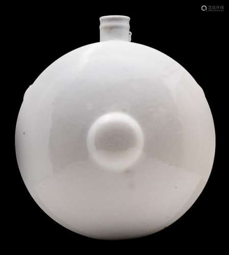 A Chinese ding yao ware type white glazed bianhu f...;