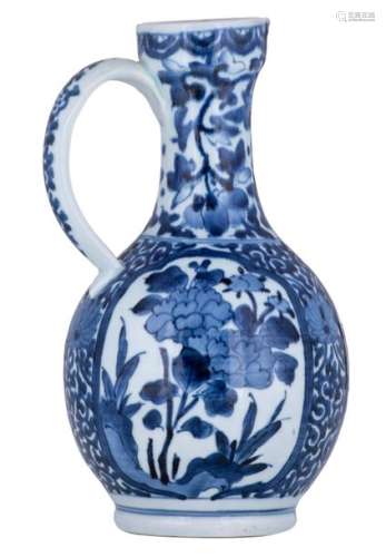 A Japanese last quarter of the 17thC Arita jug, wi...;