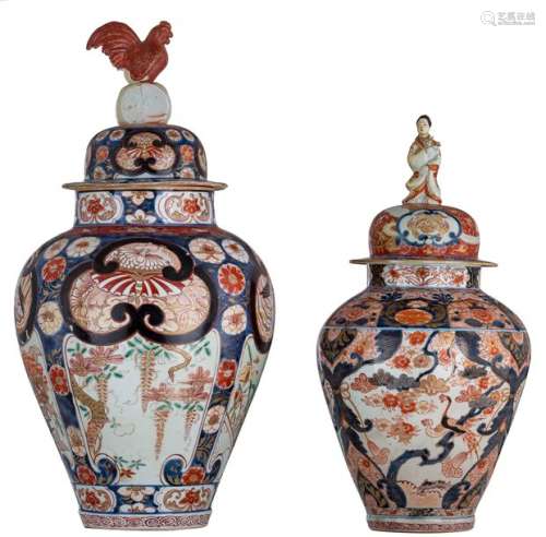 A Japanese Arita Imari covered jar, decorated with...;