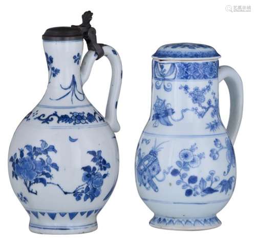 A lot of a Japanese Arita blue and white jug with ...;
