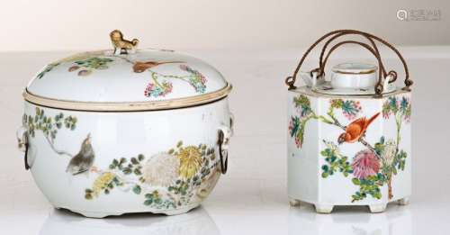 A Chinese famille rose food container, decorated w...;