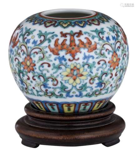 A fine Chinese doucai waterpot, with a Daoguang ma...;