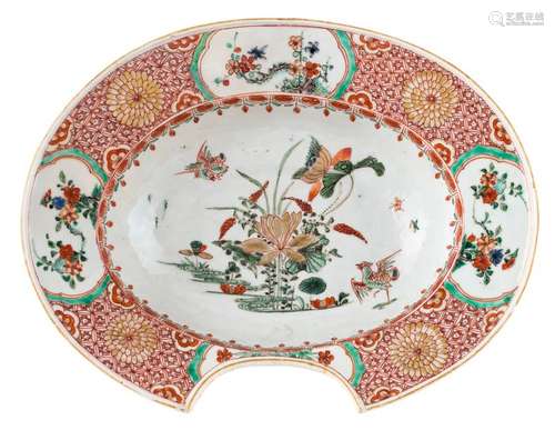 An 18thC Chinese famille verte export porcelain ba...;