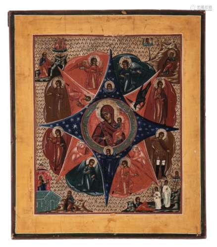 An East European icon, 19thC, 30,5 x 35,5 cm