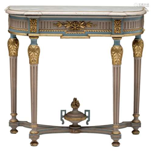 An Italian neoclassical gilt and polychrome decora…