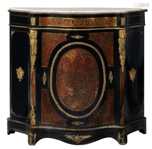 A Napoleon III 'meuble d'appui' in ebonised wood, …